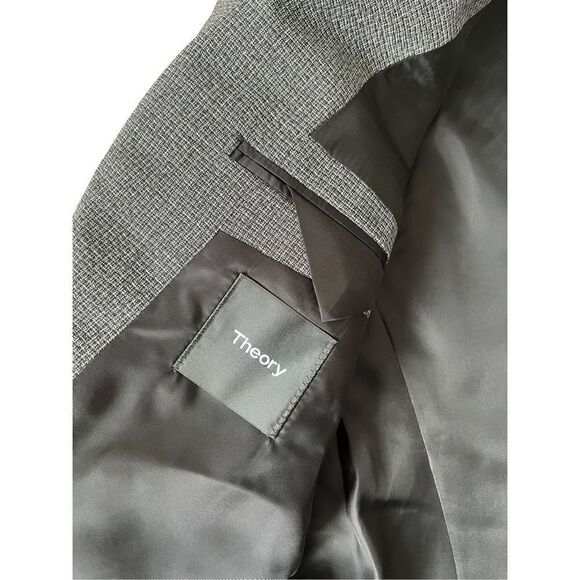 Theory Men’s Structured Blazer in Marled Stretch Wool 36R Slim Fit - Picture 6 of 13